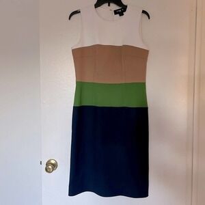 Paule KA- Sheath Colorblock Pattern Knee-Length Bodycon Dress, Size 10 /L